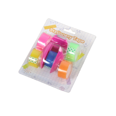 Stationery tape card pack colorful transparent adhesive tape study/household adhesive tape