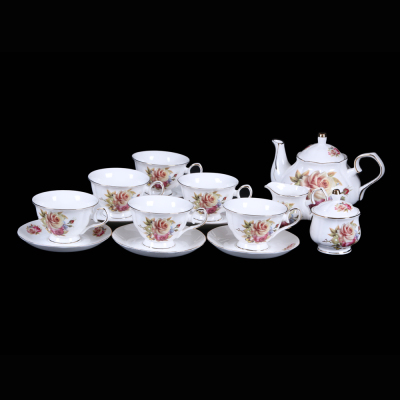 European ceramic coffee cup set tea cups set Iron frame high-grade coffee cup