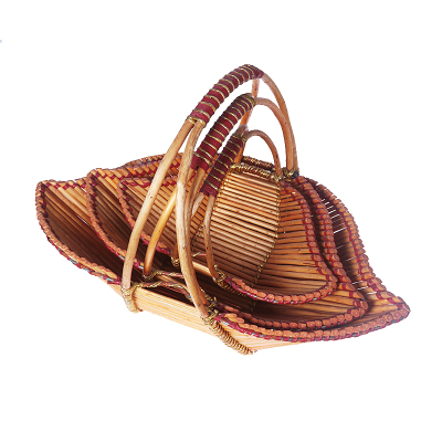 handmade wicker basket dried fruit snacks bamboo basket oval wicker basket