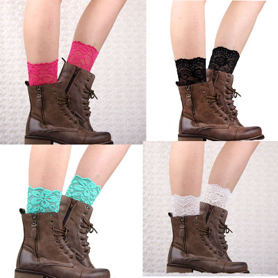 2015 new Leg warmers  Short lace top cover  Lace joker boots
