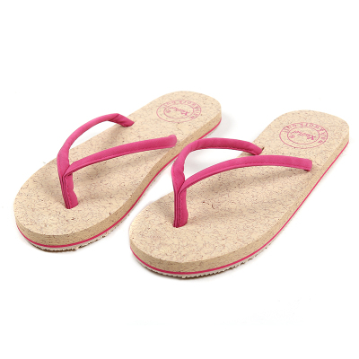 High quality fashion Ladies cork flip-flops with PU and TPR