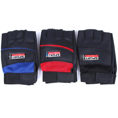 PU mesh riding half-finger gloves sports bicycling PU half-finger gloves