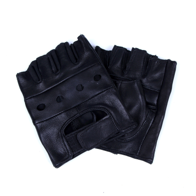 Goatskin half-finger gloves spring and antumn unisex half-finger gloves