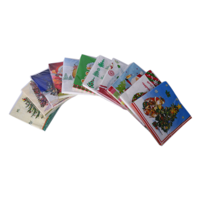 Colorful printing paper napkin Christmas tissue pocket tissue Western food use art tissue