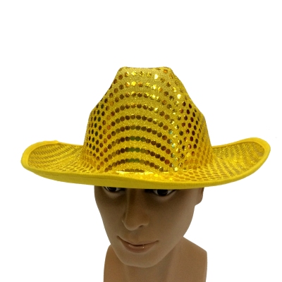 Sequins polyester adult cowboy hat