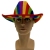Striped pleuche adult cowboy hat
