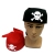 pirates hat have red and black color