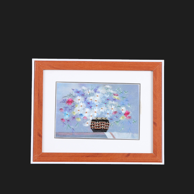 Flower pattern embroidery farmer painting