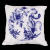 Chinese classic blue and white porcelain cushion with no filler