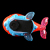 Children's 3D dolphin portable lantern