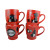 280Ml Red Ceramic Coffee Mug With LOGO