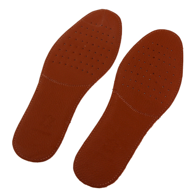 Stitching shock absorption cowhide insoles two colors