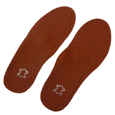 Brown cowhide casual correction insole