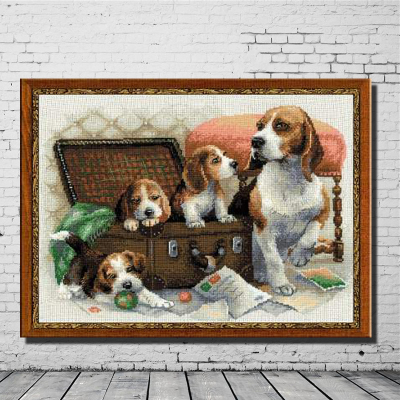 Popular decoration painting wall diy full diamond painting Cross Stitch dogs Embroidery