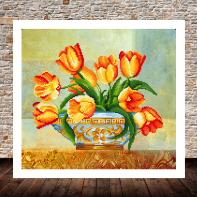 Full Diamond For Home Wall Decoration flower Diamond Painting 48*58cm