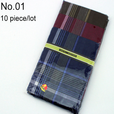 Man 37cm polyester satin stripe deep color handkerchief