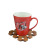 Valentine's day Design Ceramic Mug for 280ml of red color for lovers