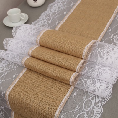 Wedding items table flag Lace table linen flag Bud silk linen