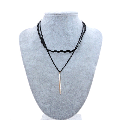 Korean style Harajuku double-layer simple necklace women's collarbone necklace
