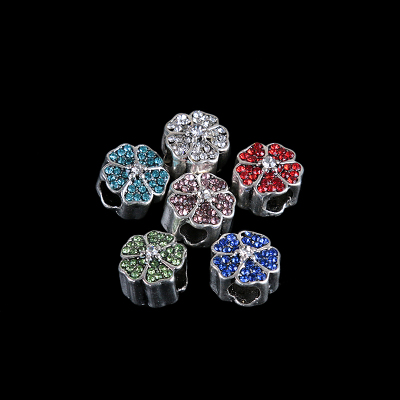 Pandora DIY ornament accessory oriental cherry shape rhinestone decoration beads