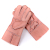 Women's fur and leather double bowknots full-finger gloves