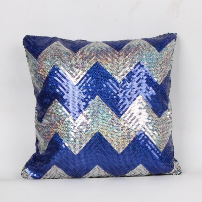 Double color Sequin pillow wave pattern sand large pillowcase Continental pillow cover