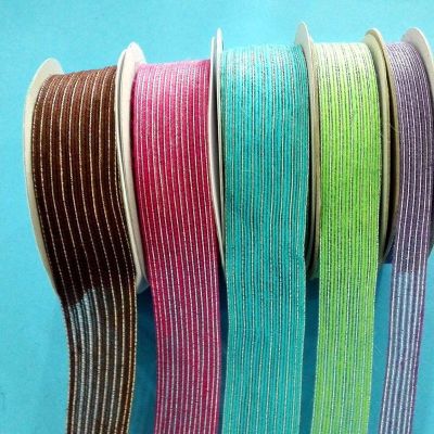 Color with gold and silver silk silk "hemp rope ribbon fish