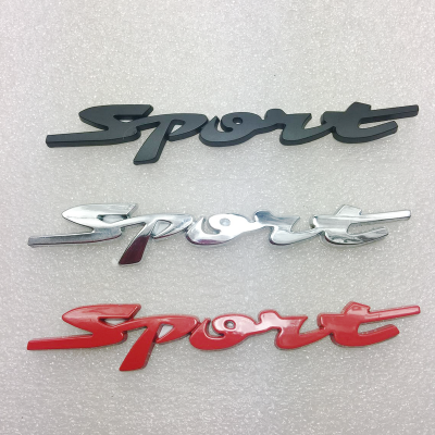 3D car stereo car SPORT motion logo personalized car decorative metal labeling