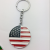circular ring Flag Key metal crafts Keychain can be customized