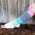 Colorful knitting socks multicolor stitching button wool Legs sets of women 's boots sets warm feet