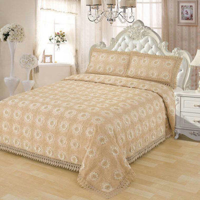 Made in china lace used hotel bedspreads
