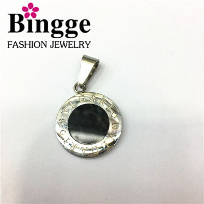 Fashion jewelry round dribble pendant stainless steel pendant