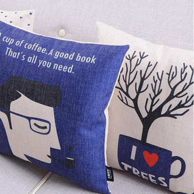 Linen material latest design for coffee chair wholesale pillowcase