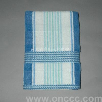 Striped logo towel