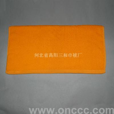 Orange bath towel