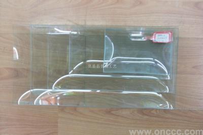 Transparent oblong plate