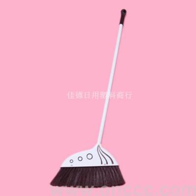 The printed broom sweeps the PP plastic.