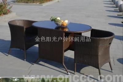 Outdoor leisure furniture furniture Wicker dining table set of three double balcony garden chairs chair combo