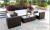Faux Wicker rattan lounge sofas 123U Villa outdoor furniture patio garden terrace sofa couch
