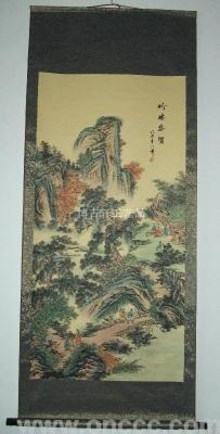Decorative Crafts Daily Necessities Three-Foot Xuan Paper Bamboo Forest Qixian Picture