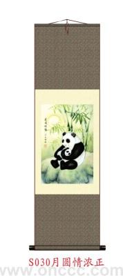 Decorative Crafts Daily Necessities Daily S002 8yue round Love Strong True Silk Painting