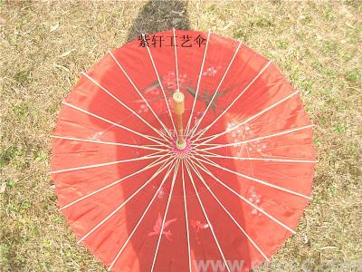 38 cm red silk umbrella