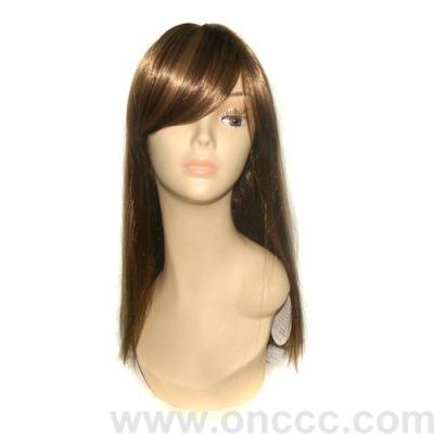 A long brown wig