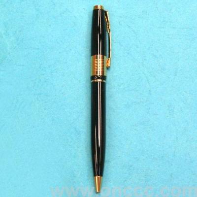 Black inlay gold ballpoint pen