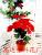 Simulation simulation poinsettia Christmas flower plastic Christmas lawn artificial grass simulation 7 Christmas flower pot artificial flowers ball simulation of roses