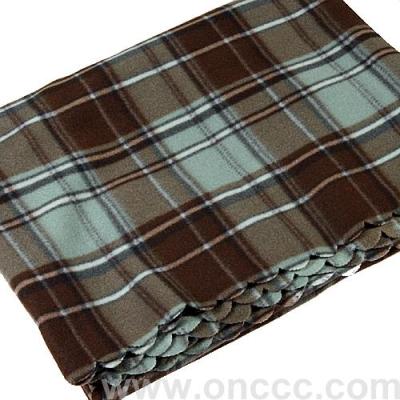 Polyester Dark Green Double-Sided Plaid Blanket Chenille Wholesale Cotton Chenille