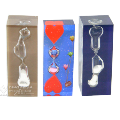 Square Column Crystal Craft Hourglass
