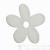 White five-petal flower piece 415