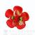 Five highlighted by red plum flower
