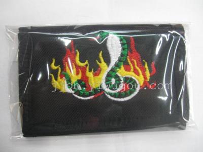 Flag wallet 600D black waterproof material production.